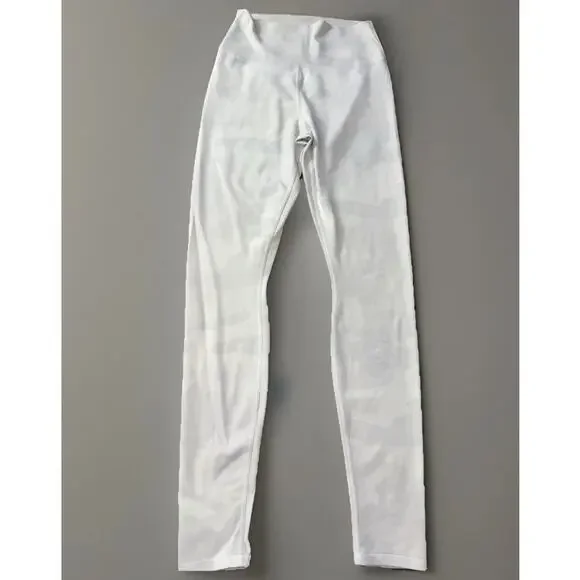 Alo Yoga High Waist Vapor Legging White Camo Medium - Picture 1 of 7